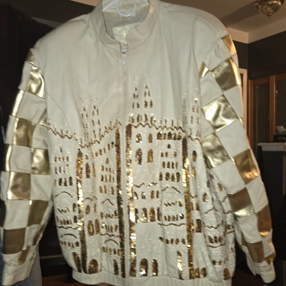 Gold and Cream Embellished Jacket